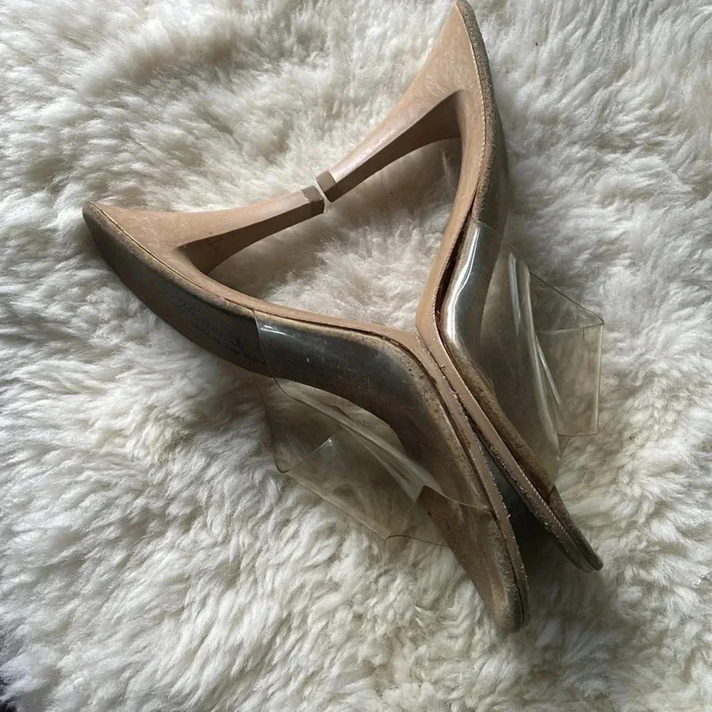 Vintage clear 🤍 “Barbie” heels size 8